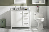 Image of Legion Furniture WLF2136-W 36" White Finish Sink Vanity Cabinet With Carrara White Top - Houux