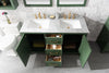 Image of Legion Furniture WLF2154-VG 54" Vogue Green Finish Double Sink Vanity Cabinet With Carrara White Top - Houux