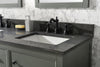 Image of Legion Furniture WLF2160D-PG 60" Pewter Green Finish Double Sink Vanity Cabinet With Blue Lime Stone Top - Houux