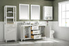 Image of Legion Furniture WLF2160D-W 60" White Finish Double Sink Vanity Cabinet With Carrara White Top - Houux