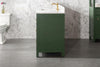 Image of Legion Furniture WLF2160S-VG 60" Vogue Green Finish Single Sink Vanity Cabinet With Carrara White Top - Houux