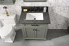 Image of Legion Furniture WLF2230-PG 30" Pewter Green Finish Sink Vanity Cabinet With Blue Lime Stone Top - Houux