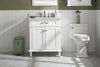 Image of Legion Furniture WLF2230-W 30" White Finish Sink Vanity Cabinet With Carrara White Top - Houux