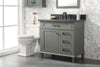 Image of Legion Furniture WLF2236-PG 36" Pewter Green Finish Sink Vanity Cabinet With Blue Lime Stone Top - Houux