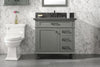 Image of Legion Furniture WLF2236-PG 36" Pewter Green Finish Sink Vanity Cabinet With Blue Lime Stone Top - Houux