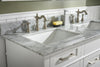 Image of Legion Furniture WLF2254-W 54" White Finish Double Sink Vanity Cabinet With Carrara White Top - Houux