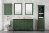 Image of Legion Furniture WLF2260D-VG 60" Vogue Green Finish Double Sink Vanity Cabinet With Carrara White Top - Houux