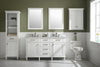 Image of Legion Furniture WLF2260D-W 60" White Finish Double Sink Vanity Cabinet With Carrara White Top - Houux