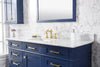 Image of Legion Furniture WLF2260S-B 60" Blue Finish Single Sink Vanity Cabinet With Carrara White Top - Houux