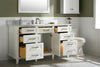 Image of Legion Furniture WLF2260S-W 60" White Finish Single Sink Vanity Cabinet With Carrara White Top - Houux