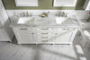 Image of Legion Furniture WLF2272-W 72" White Double Single Sink Vanity Cabinet With Carrara White Top - Houux
