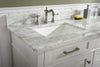 Image of Legion Furniture WLF2272-W 72" White Double Single Sink Vanity Cabinet With Carrara White Top - Houux