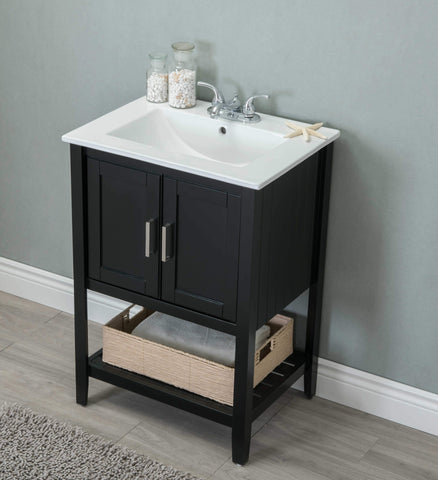 Legion Furniture WLF6020-E-BS 24" Sink Vanity With Basket Without Faucet - Houux