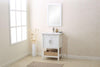 Image of Legion Furniture WLF6021-W 24" White Sink Vanity With Mirror, UPC Faucet and Basket - Houux