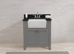 Legion Furniture WLF6022-G 30" Gray Sink Vanity, No Faucet - Houux