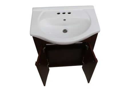 Legion Furniture WLF6041 24" Royal Walnut Sink Vanity, No Faucet - Houux