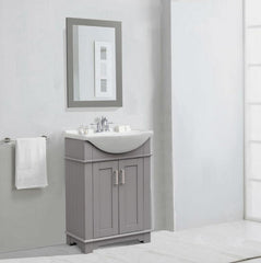 Legion Furniture WLF6042-G 24" Gray Sink Vanity, No Faucet - Houux