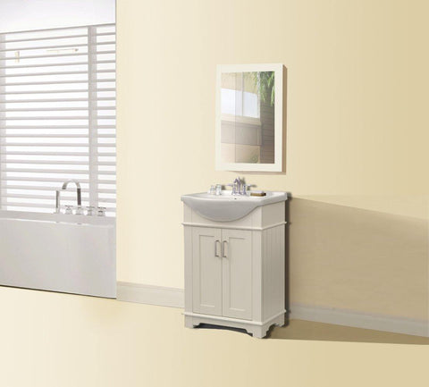 Legion Furniture WLF6042-W 24" White Sink Vanity, No Faucet - Houux
