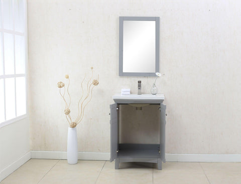 Legion Furniture WLF7016-G 24" Gray Sink Vanity, No Faucet - Houux