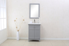 Legion Furniture WLF7016-G 24" Gray Sink Vanity, No Faucet - Houux