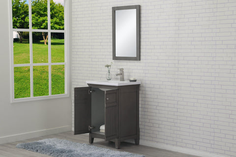 Legion Furniture WLF7016-SG 24" Silver Gray Sink Vanity, No Faucet - Houux