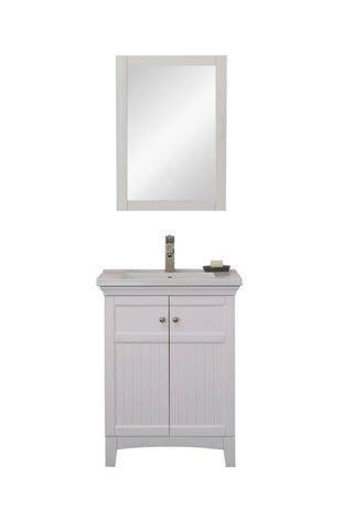 Legion Furniture WLF7016-W 24" White Sink Vanity, No Faucet - Houux