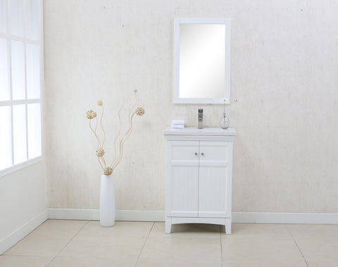 Legion Furniture WLF7016-W 24" White Sink Vanity, No Faucet - Houux