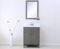 Legion Furniture WLF7020-SG 24" Silver Gray Sink Vanity, No Faucet - Houux