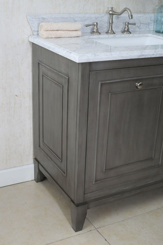 Legion Furniture WLF7034-36 36" Silver Gray Sink Vanity Cabinet Match With Wlf6036-37 Top, No Faucet - Houux