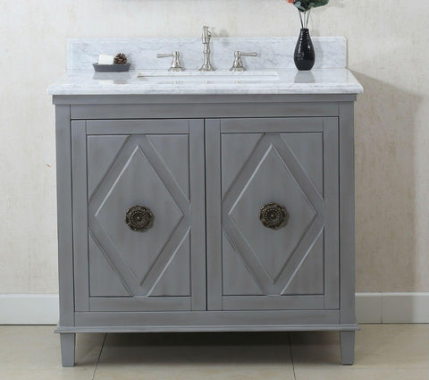 Legion Furniture WLF7036-36 36" Gray Sink Vanity Cabinet Match With Wlf6036-37 Top, No Faucet - Houux