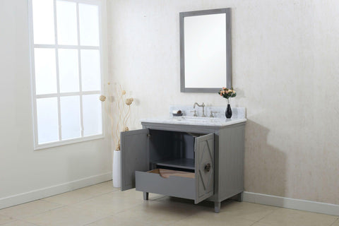 Legion Furniture WLF7036-36 36" Gray Sink Vanity Cabinet Match With Wlf6036-37 Top, No Faucet - Houux