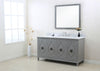 Image of Legion Furniture WLF7036-60 60" Gray Sink Vanity Cabinet Match With Wlf6036-61 Top, No Faucet - Houux