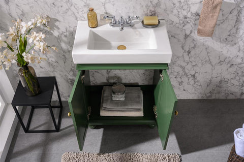 Legion Furniture WLF9324-VG 24" Vogue Green Sink Vanity - Houux