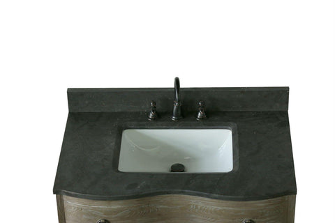 Legion Furniture WN7136 + WN7131-M 38" Solid Elm Sink Vanity With Faucet and 31.5" Mirror - Houux