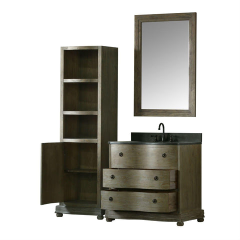 Legion Furniture WN7136 + WN7131-M 38" Solid Elm Sink Vanity With Faucet and 31.5" Mirror - Houux