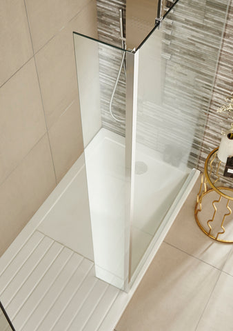 Hudson Reed WRSB250 215mm Wetroom Return Screen, Polished Chrome