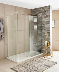 Hudson Reed WRSB250 215mm Wetroom Return Screen, Polished Chrome