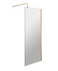 Image of Nuie WRSCBB070 Brushed Brass 700mm Wetroom Screen With Support Bar