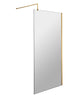 Image of Nuie WRSCBB080 Brushed Brass 800mm Wetroom Screen With Support Bar