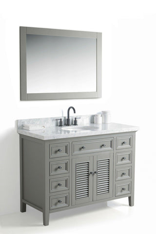 Legion Furniture WS2148-G 48" Solid Wood Sink Vanity With Mirror and Faucet - Houux
