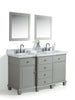 Image of Legion Furniture WS2260-G 60" Solid Wood Sink Vanity With Mirror and Faucet - Houux