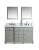 Image of Legion Furniture WS2260-G 60" Solid Wood Sink Vanity With Mirror and Faucet - Houux