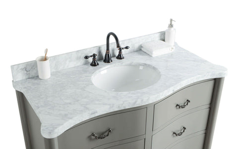 Legion Furniture WS2448-G 48" Solid Wood Sink Vanity With Mirror and Faucet - Houux