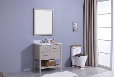 Legion Furniture WT7130-G Sink Vanity With Mirror, Without Faucet - Houux