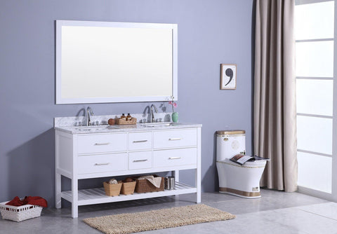 Legion Furniture WT7160-W Sink Vanity With Mirror, Without Faucet - Houux