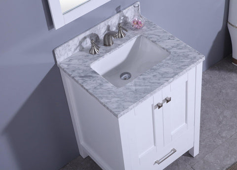 Legion Furniture WT7224-W Sink Vanity With Mirror, Without Faucet - Houux