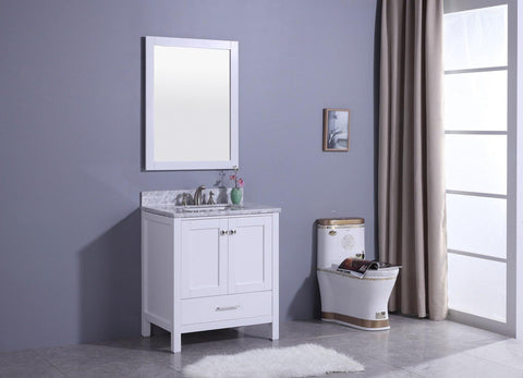 Legion Furniture WT7230-W Sink Vanity With Mirror, Without Faucet - Houux