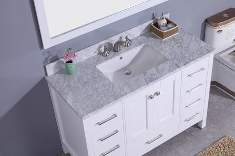 Legion Furniture WT7248-W Sink Vanity With Mirror, Without Faucet - Houux