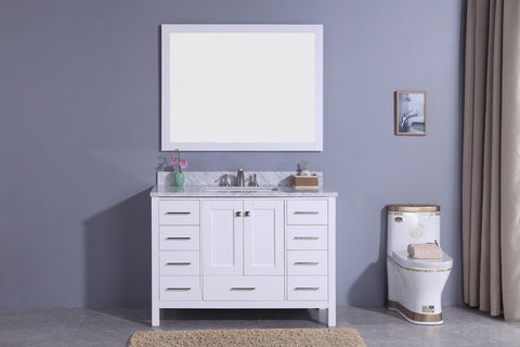 Legion Furniture WT7248-W Sink Vanity With Mirror, Without Faucet - Houux