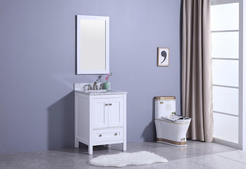 Legion Furniture WT7324-W Sink Vanity With Mirror, Without Faucet - Houux